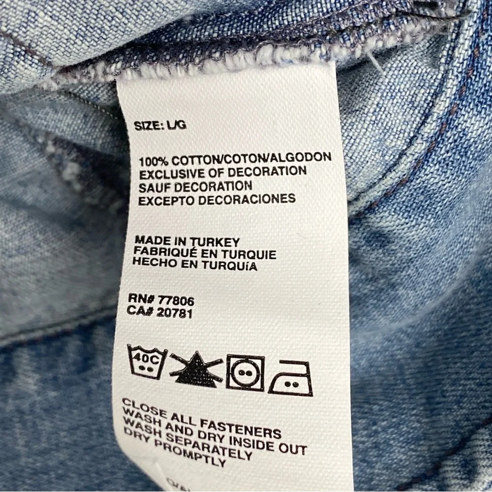 Tommy Hilfiger Light Blue Denim Double-Breasted Jacket - Picture 7 of 7